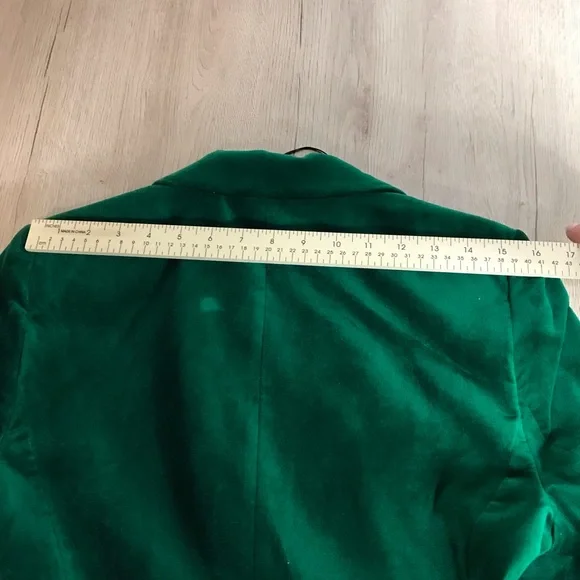 Zara Emerald Green Velvet Fitted Tailored Blazer Women’s size M Limited edit NWT - Picture 9 of 9